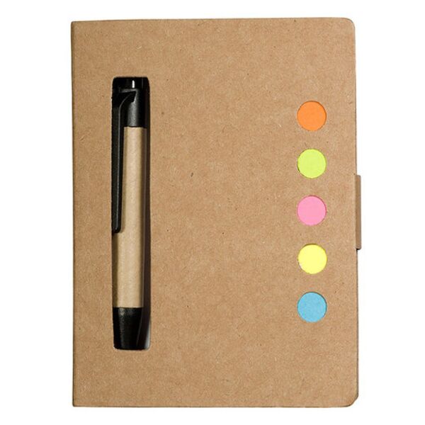 Eco Stowaway Sticky Jotter With Pen Thumbnail